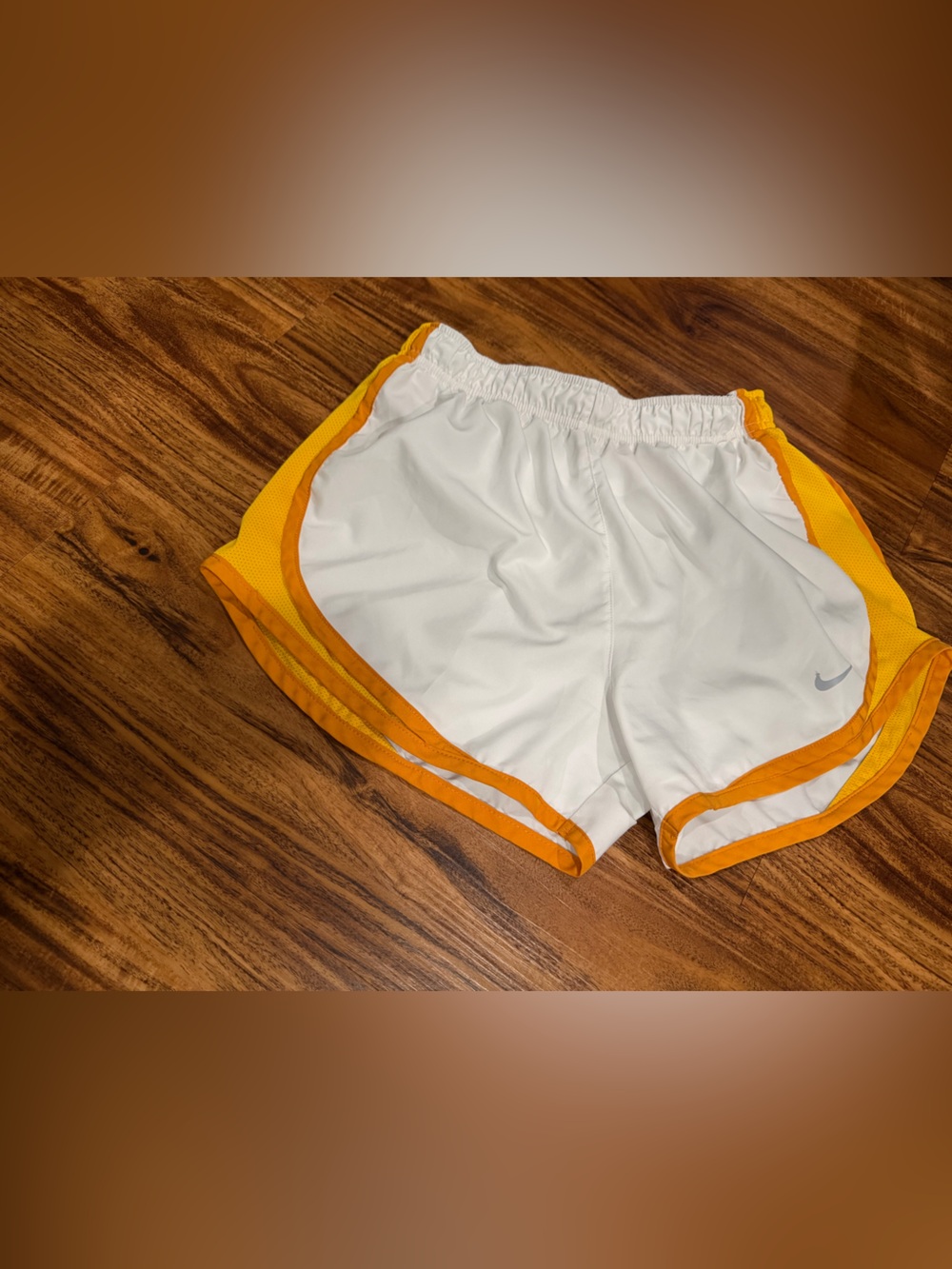 Nike Women’s White & Yellow Running Shorts